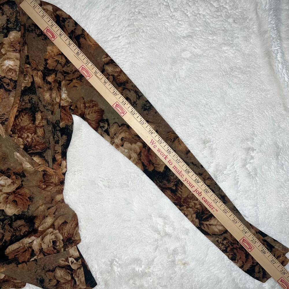 Karen Kane Lifestyle 90s Romcom Y2K Brown Floral Whimsical Romantic Boho L - Picture 9 of 11